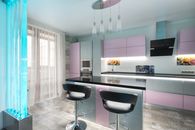 Stylish kitchen with modern kitchenware