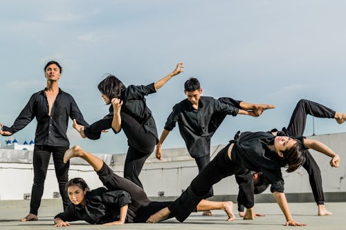 Free Persons in Black Shirt and Pants Stock Photo