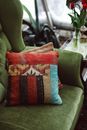Red and Black Throw Pillow