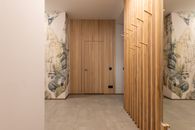 Wooden Panel Dividers in a Living Space