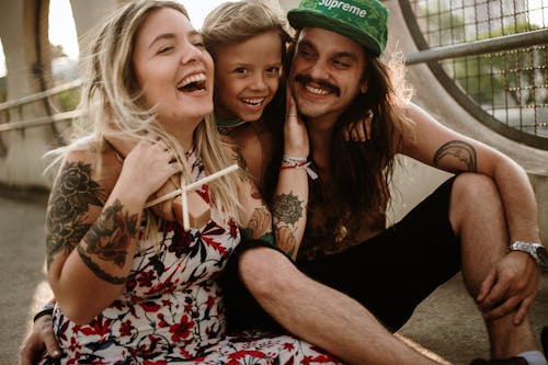 Free Photograph of a Happy Family Stock Photo