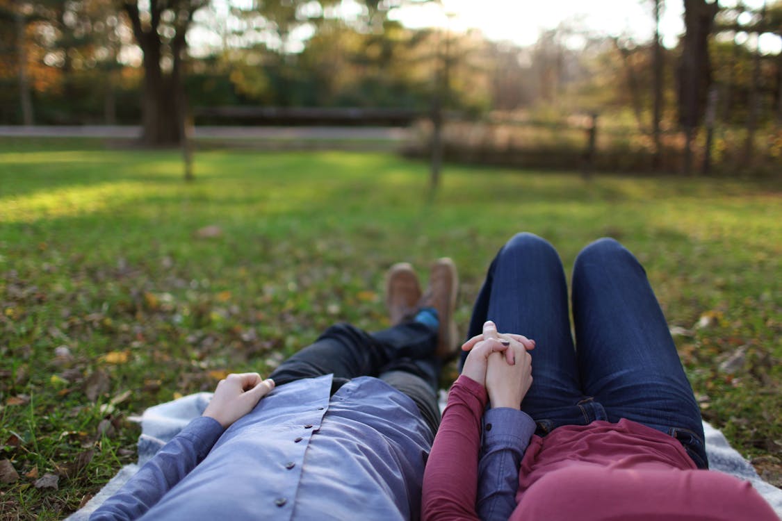 Free Couple While Holding Hands Stock Photo