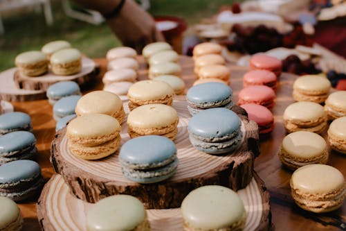 Close-Up Photo of Colorful Macaroons