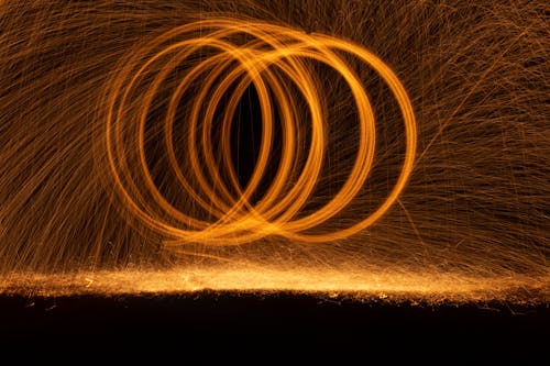 Time Lapse Photography of a Spinning Firecracker