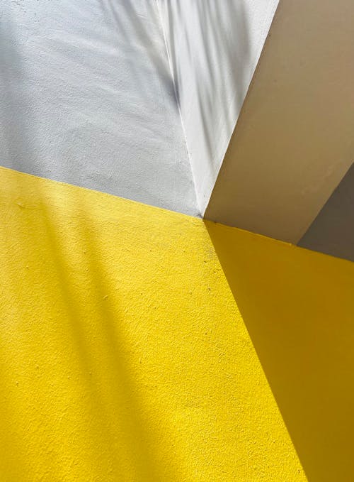 Yellow and Gray Concrete Wall