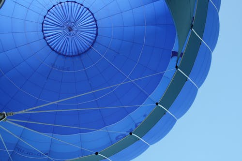 Ballon à Air Chaud Bleu Et Gris