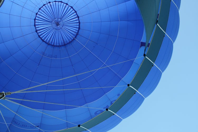 Blue And Gray Hot Air Balloon