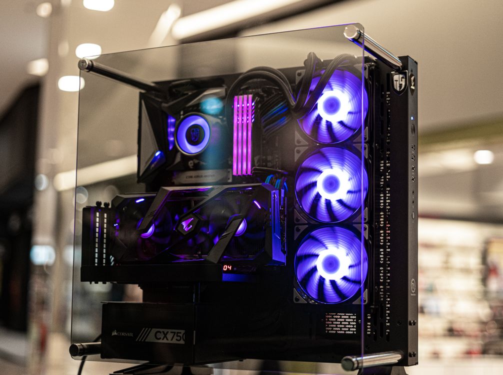 Fan System Unit Computer Desktop System Unit with Lighted Computer Fans · Free Stock Photo