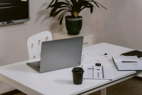 Silver Laptop on the Table