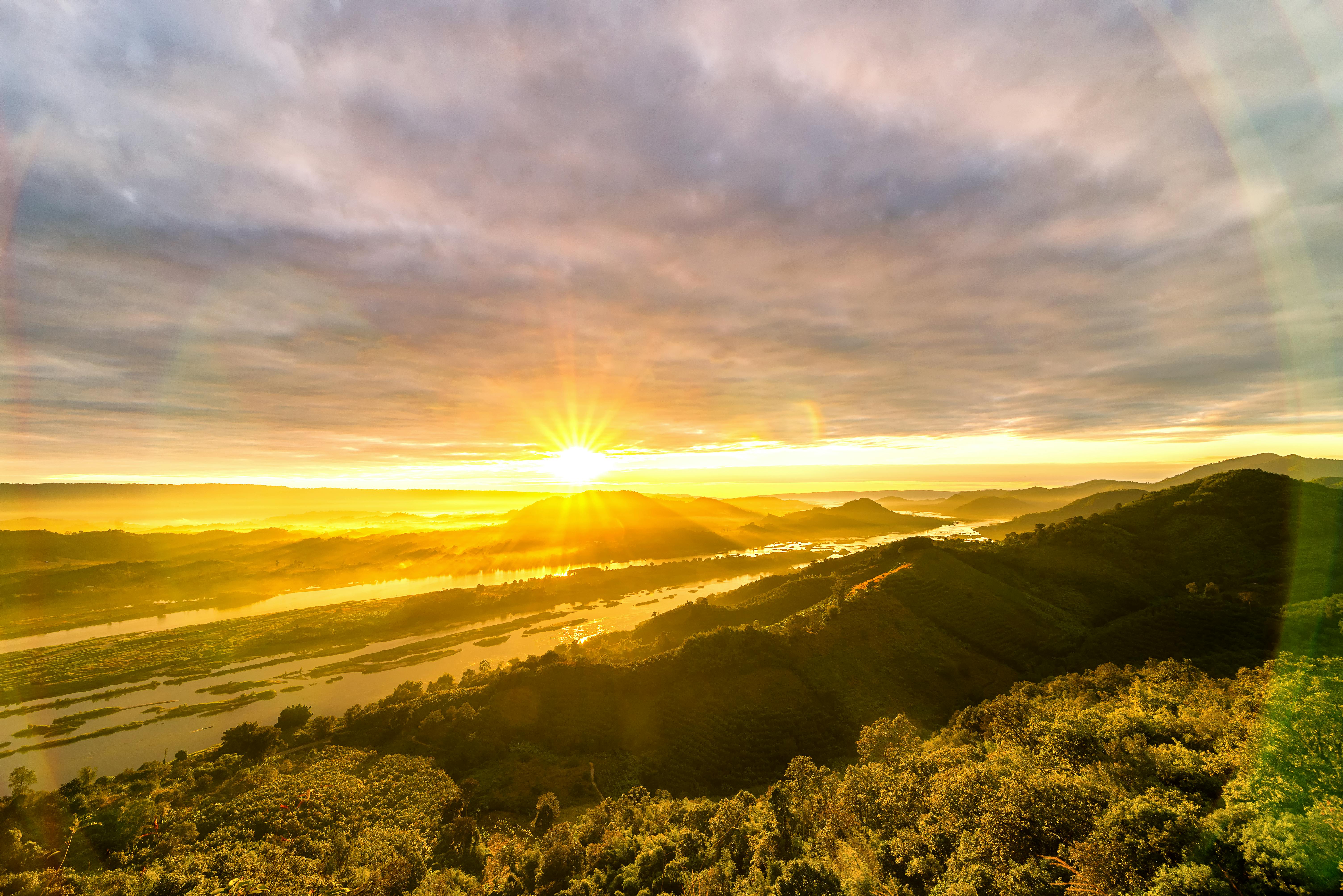 Green Trees Photo during Sunset · Free Stock Photo