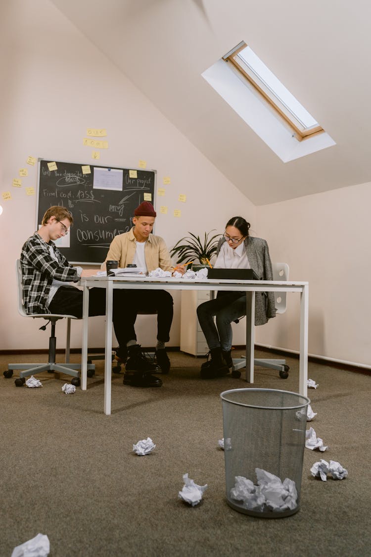 A People Working In The Office Together 