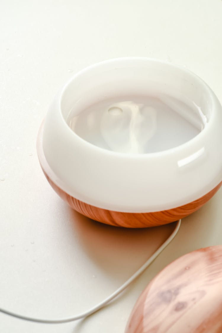 Wood Grain Aroma Diffuser In Close Up View