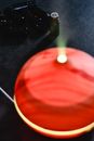 Red and White Round Light