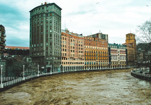 Buildings Near a River