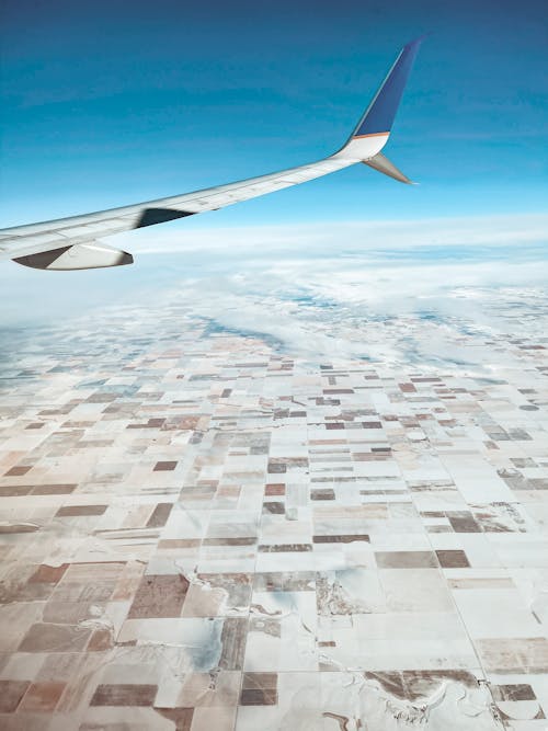 Free stock photo of airplane, airplane window, airplane wing