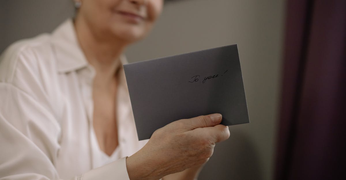 How to make a note into an envelope