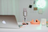 Silver Microphone on White Table