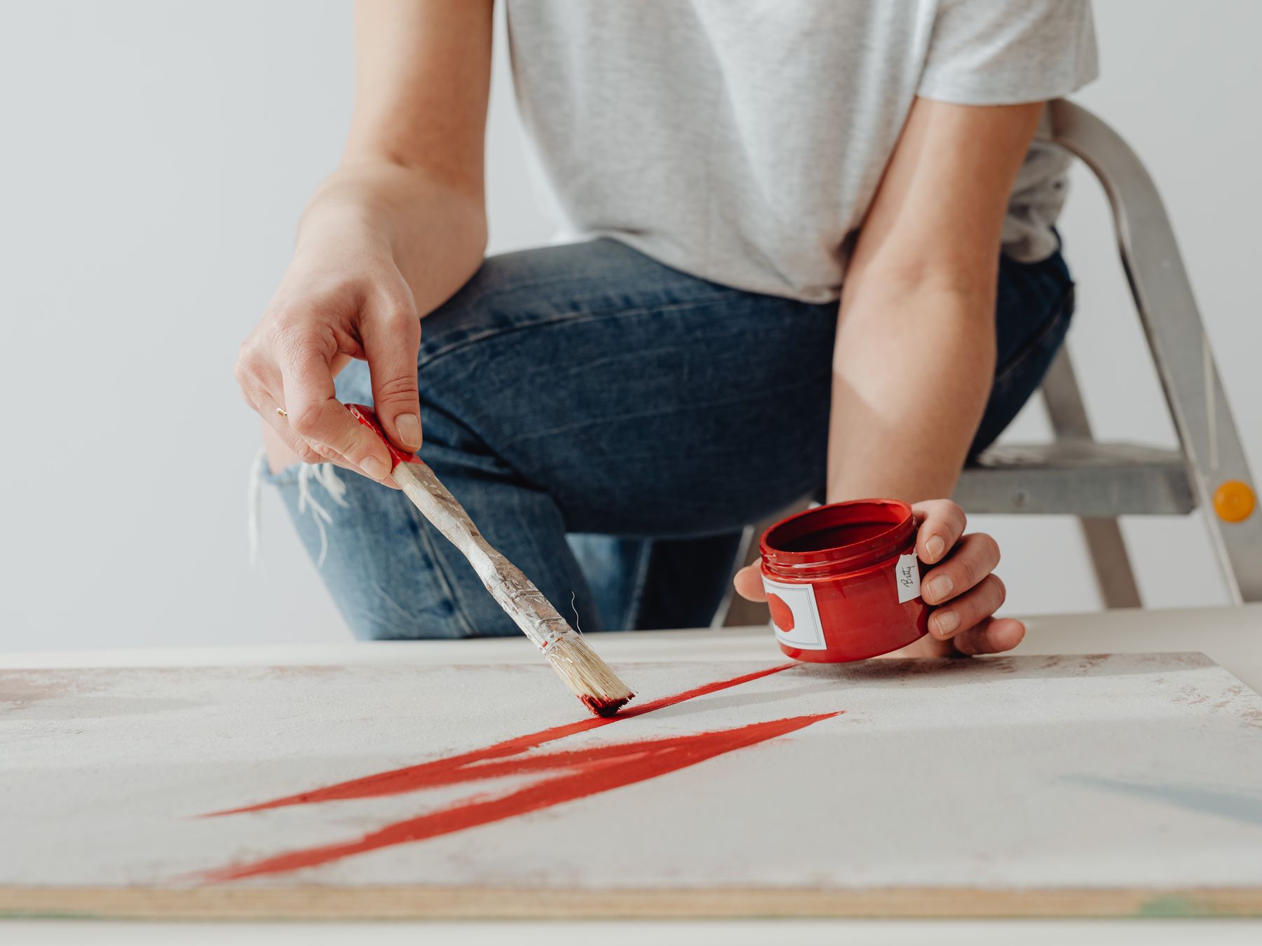 Commercial Decorating in Grove Park — surfaces prepped and cut in by hand