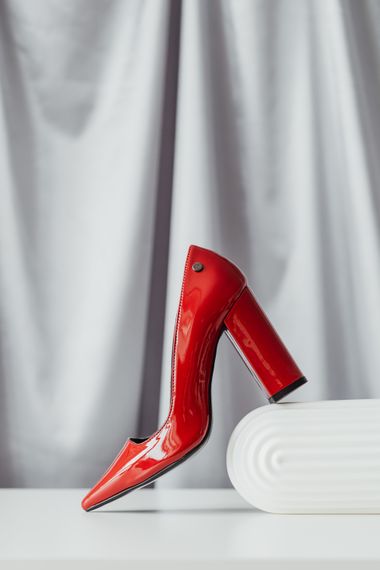 Red high heel product shot by Kaboompics on Pexels