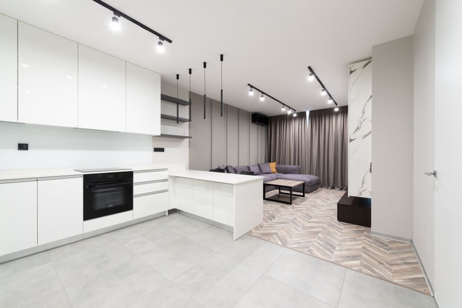 Sleek Island Kitchen