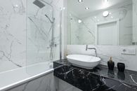 White Ceramic Sink With Faucet
