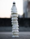 White Cone Shaped Decor on Gray Concrete Floor
