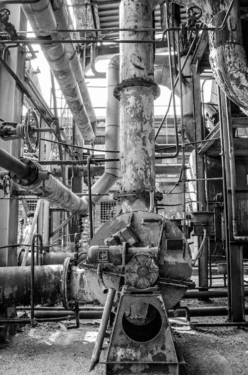 Free Machinery Inside an Industrial Plant Stock Photo