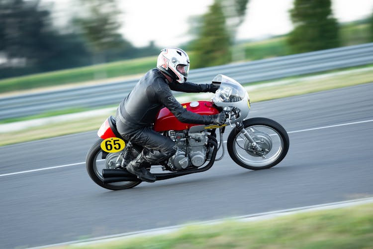 Man Riding A Motorcycle 