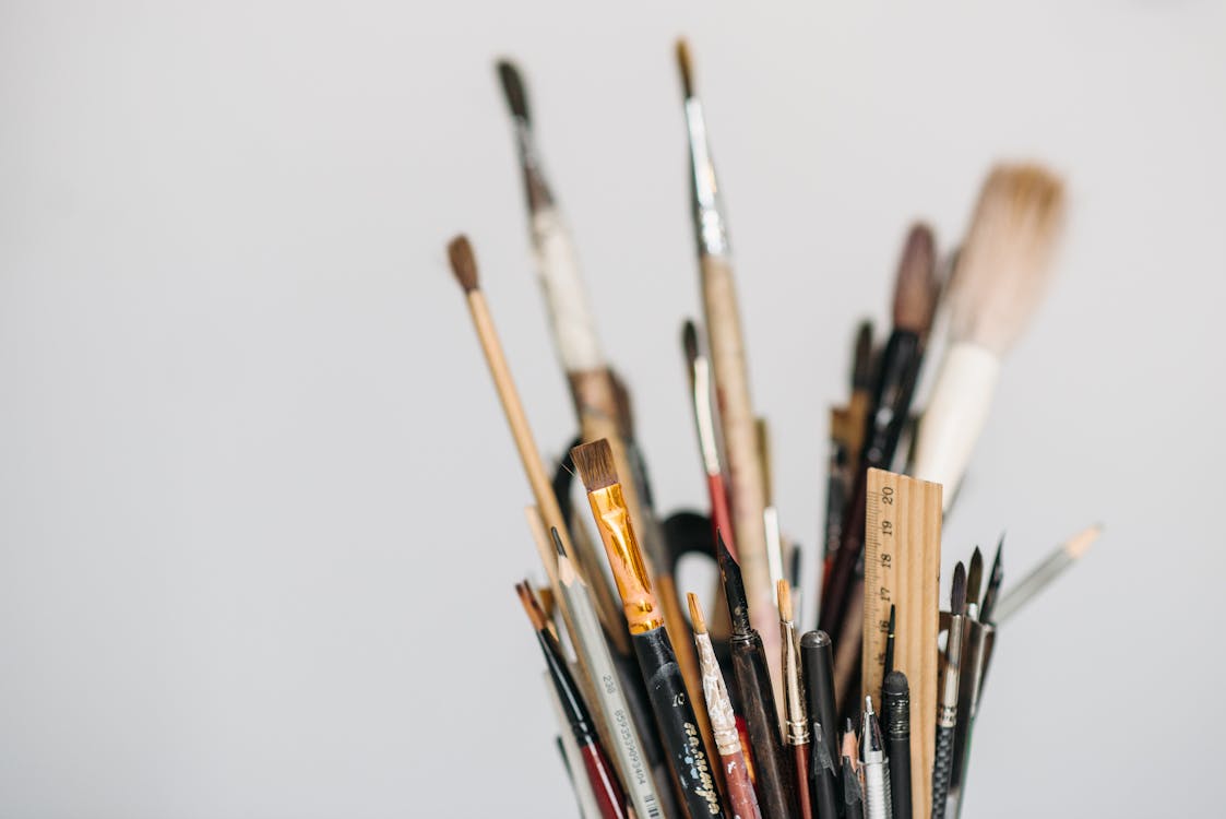 Painting tools and accessories Stock Photos, Royalty Free Painting