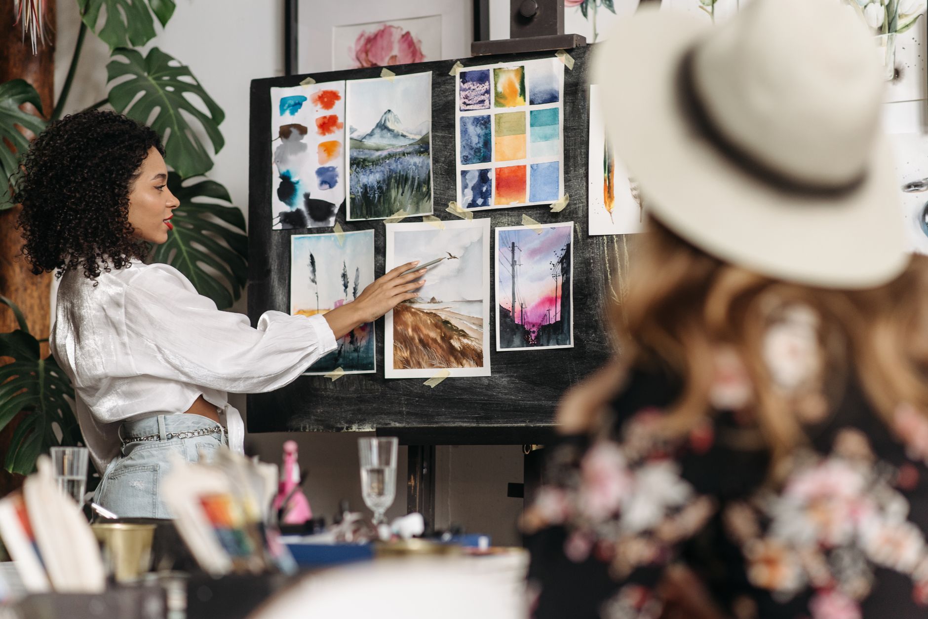 Adult Watercolor Techniques workshop by Kathy Whitesell