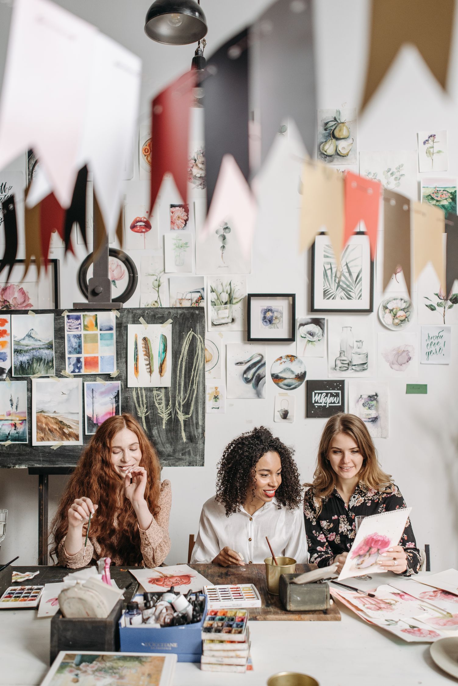 3 Women In Painting Class Free Stock Photo 3-women-in-painting-class-free-stock-photo