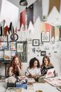 3 Women in Painting Class