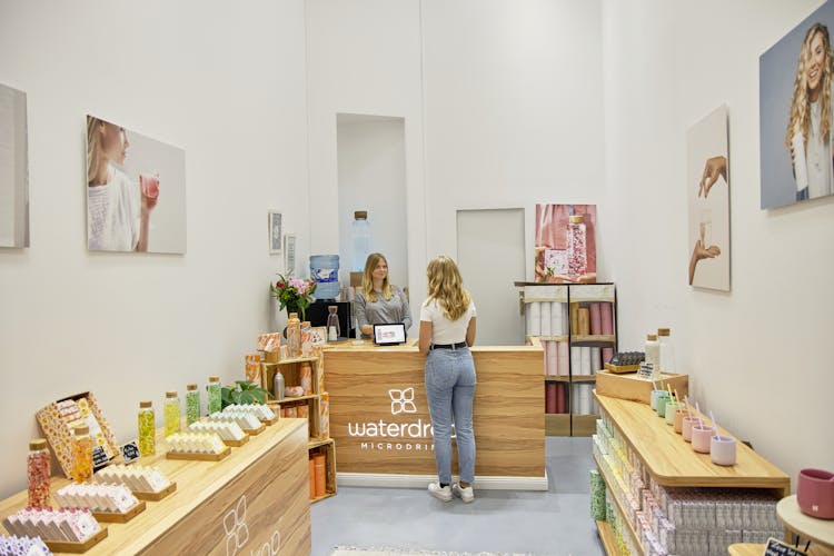 Woman In Modern Beauty Shop