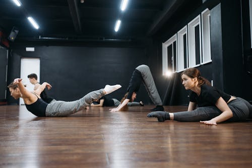 Dancers Warming Up on the Dance Floor