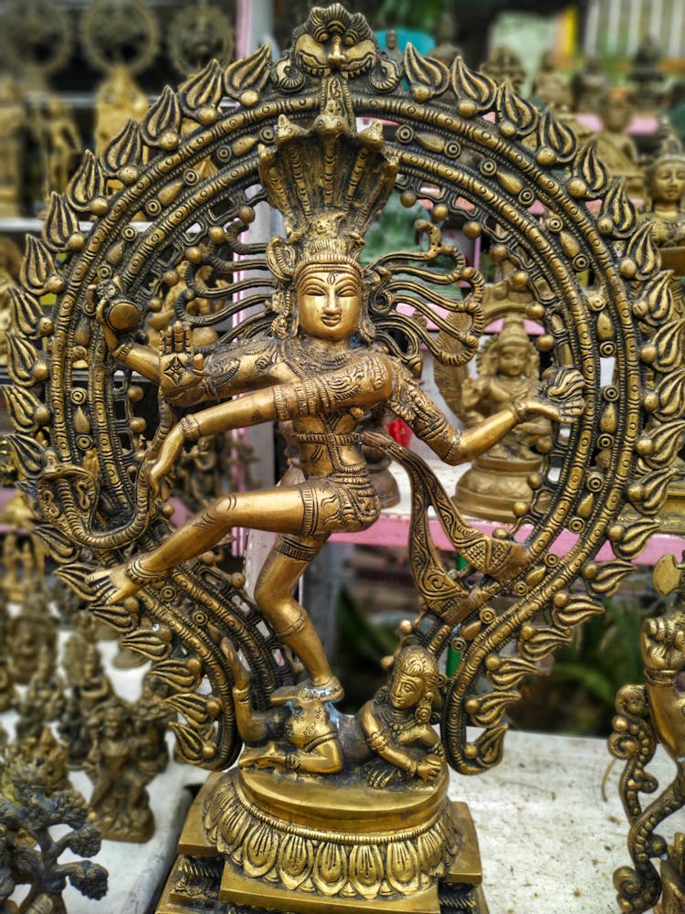 Golden Ancient Goddess Sculpture