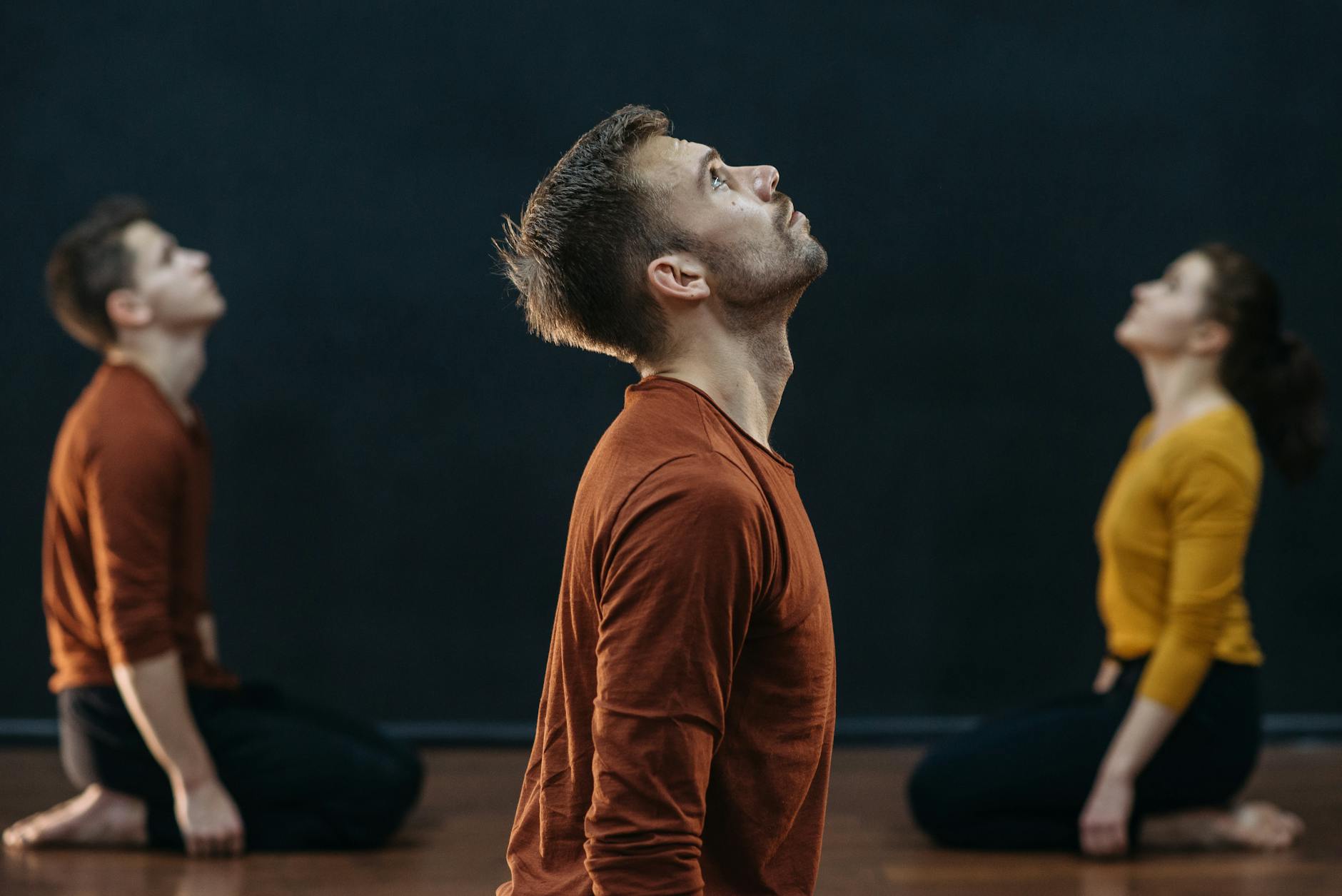 Person practicing deep breathing exercises