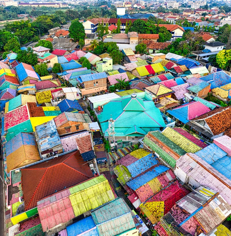 Colorful Roofs in Town · Free Stock Photo