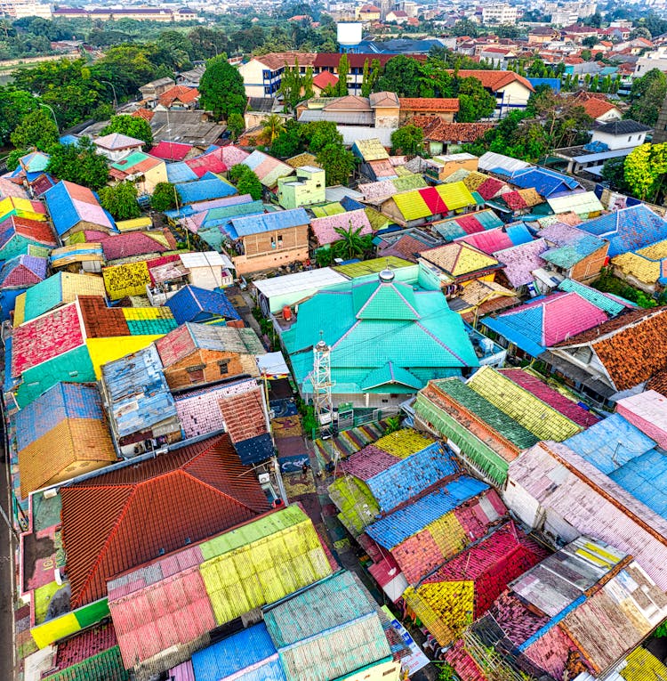 Colorful Roofs In Town