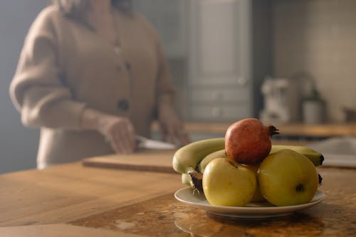 Close-Up Shot of Fresh Fruits on a Plate