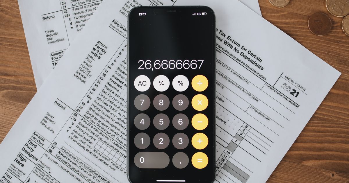 Tax forms with calculator filing deadline aftermath