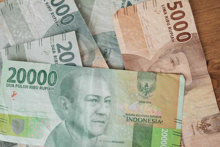 A Variety Of Indonesian Currency