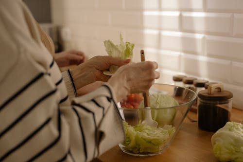 A Person Mixing the Bowl