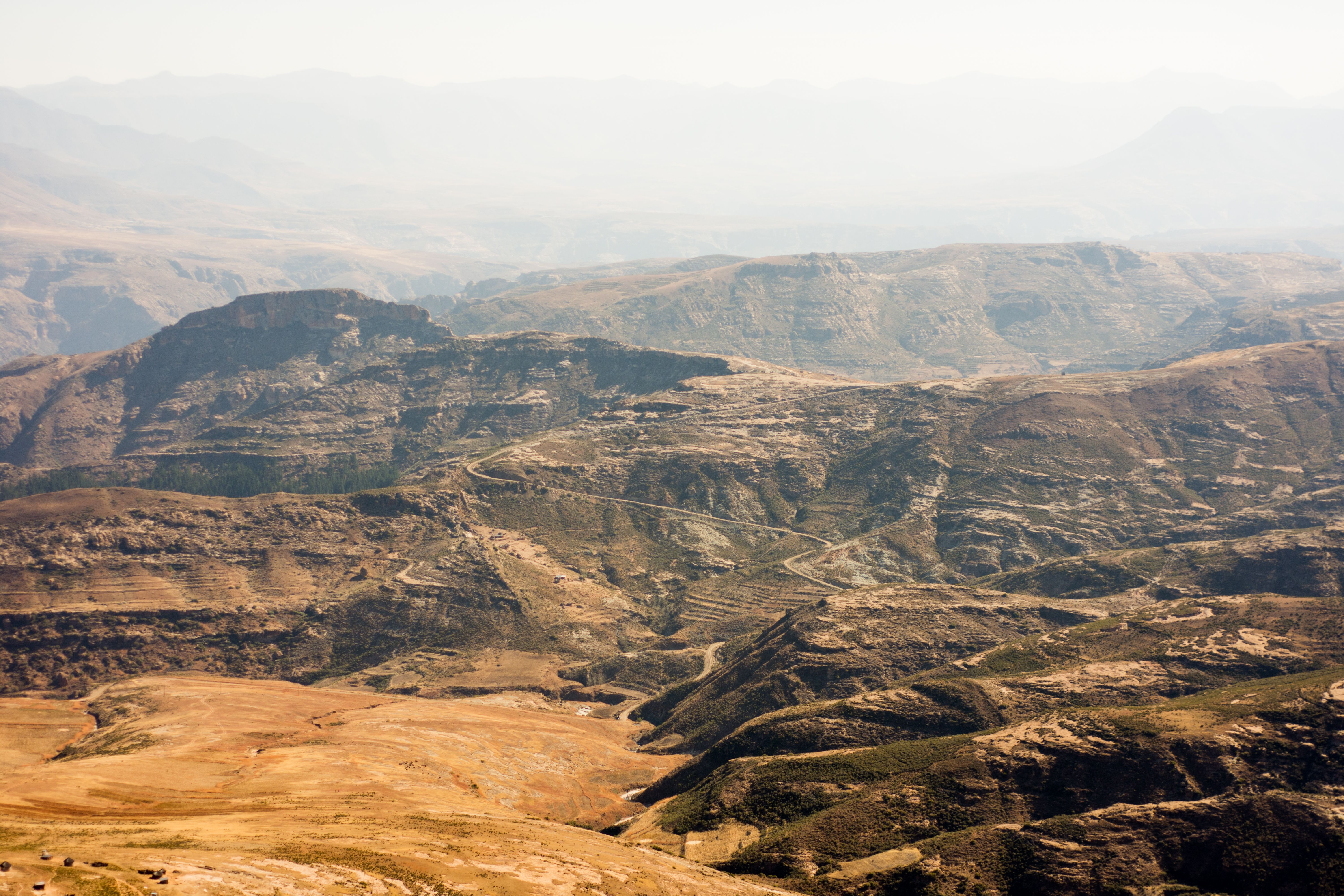 Brown mountains, Lesotho