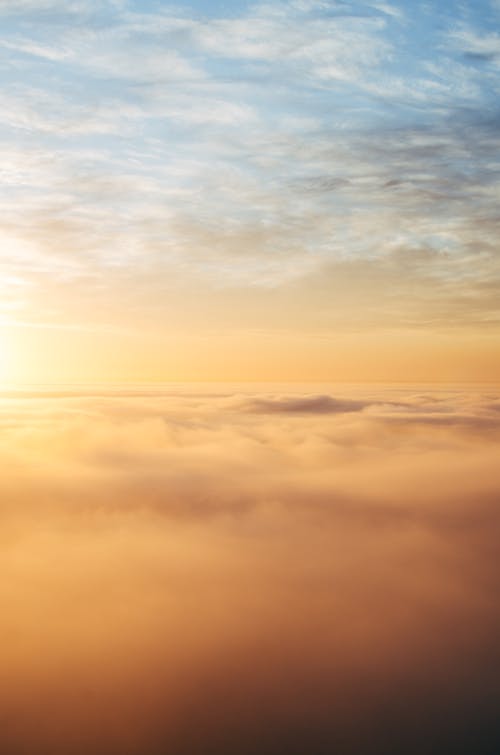 Clouds and Blue Sky during Sunset