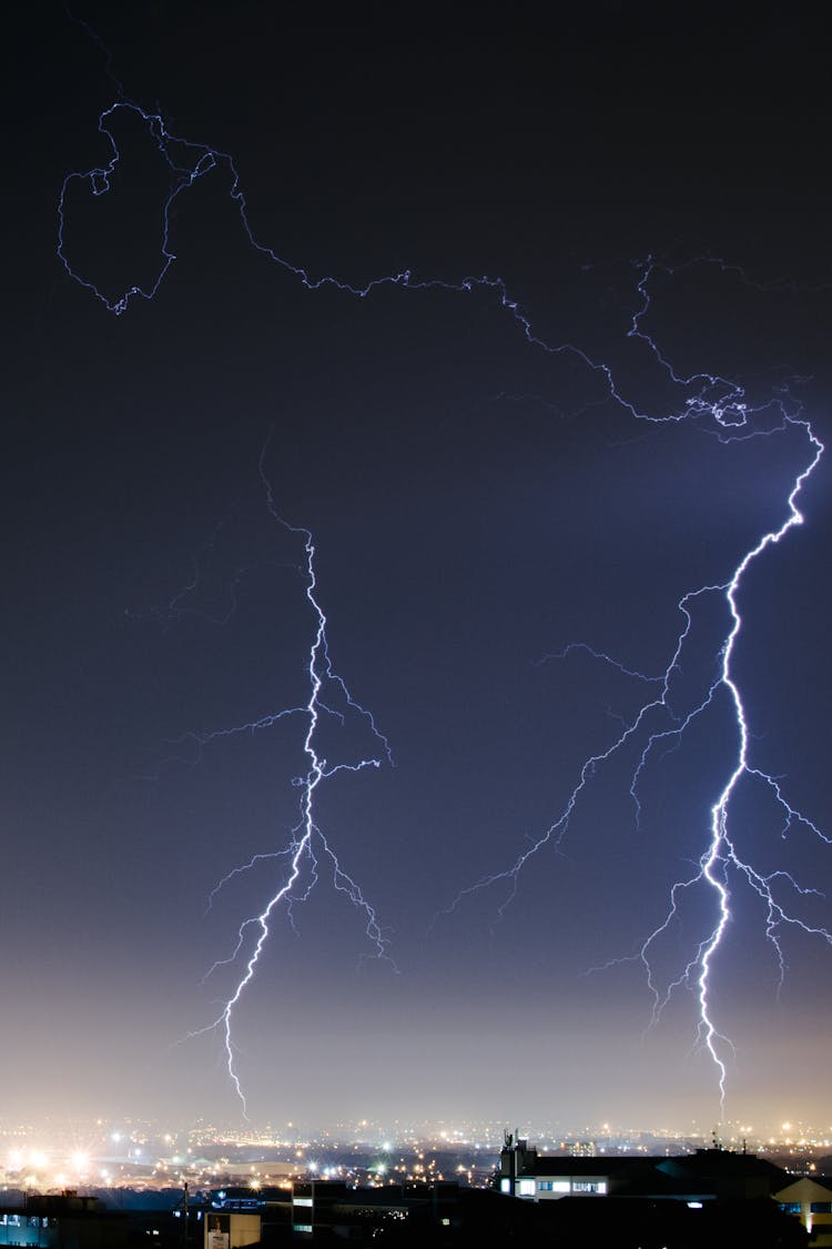 Lightnings Over City