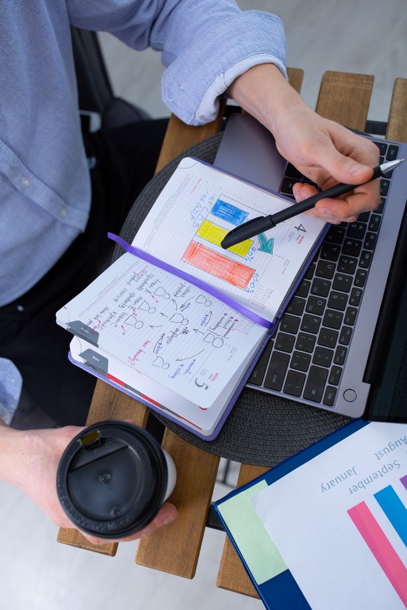 entrepreneur reviewing analytics dashboard and charts to track AI automation ROI and business productivity gains