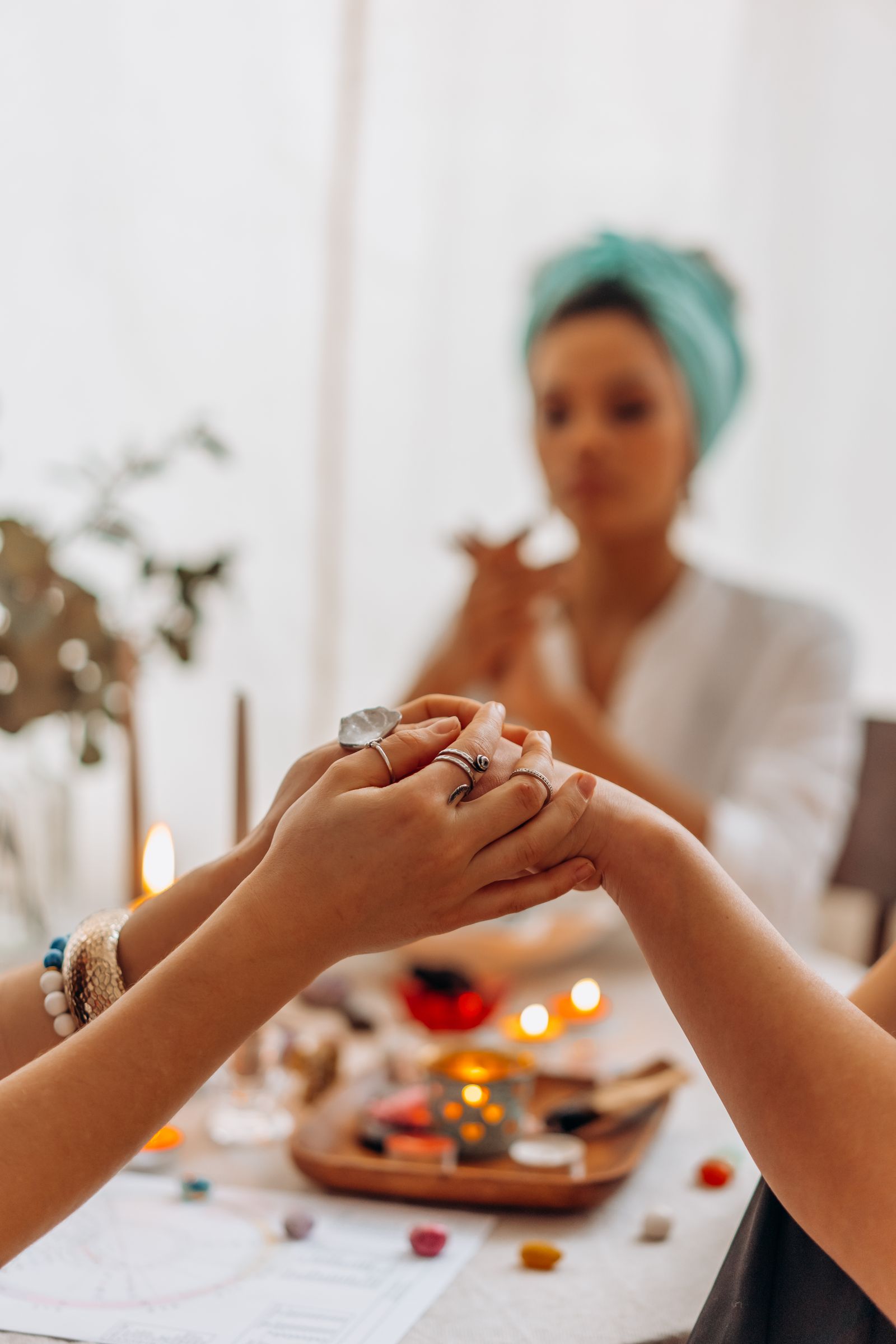 Atendimento de Reiki em ambiente tranquilo