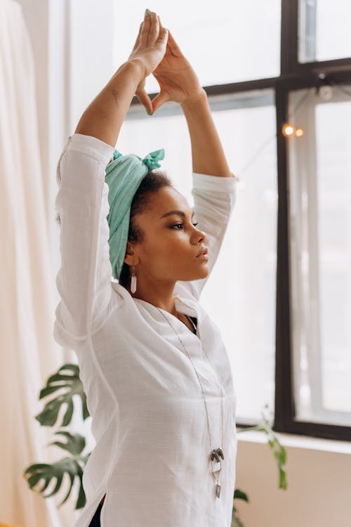 A Woman Doing Yoga 