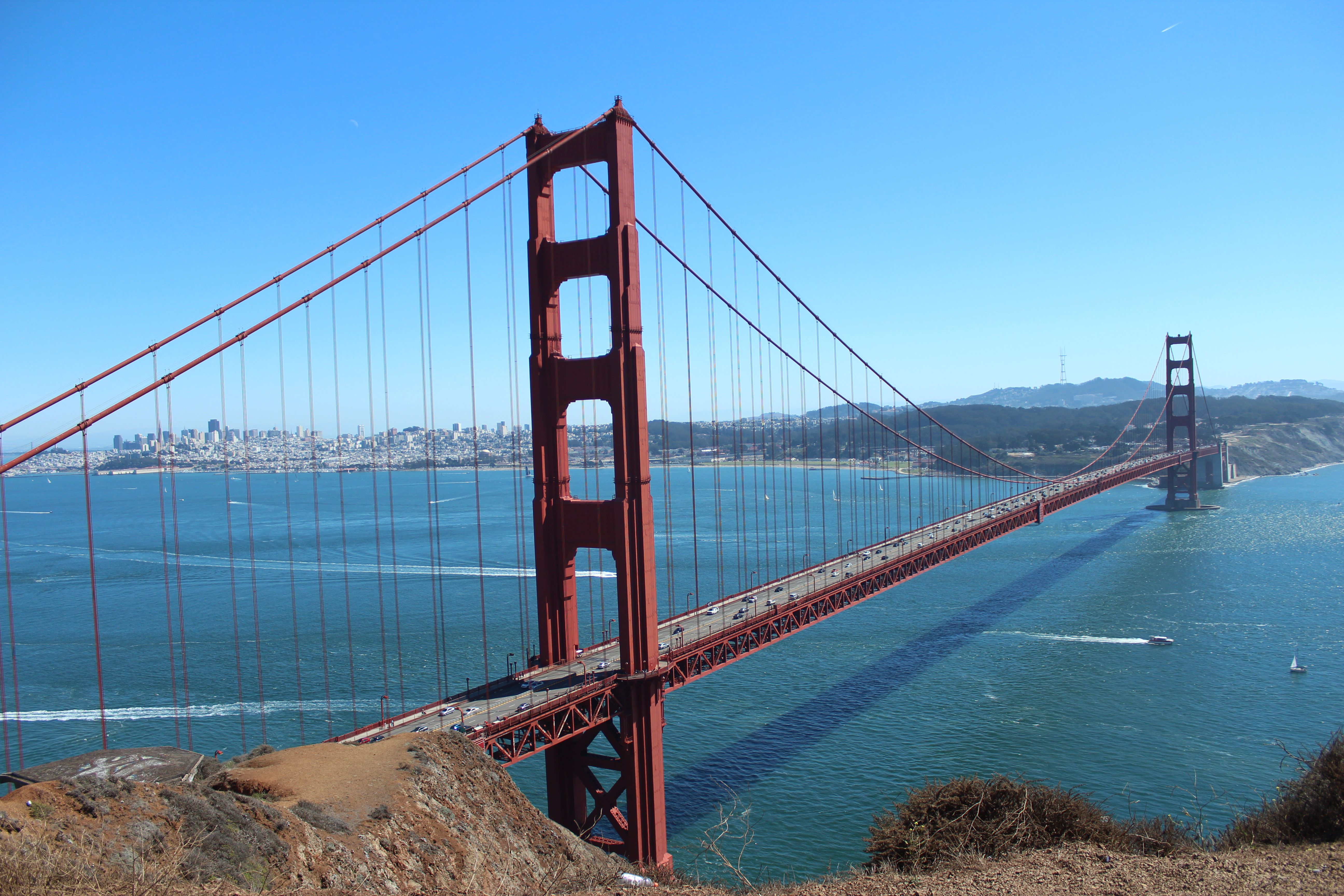 Kostenloses Foto zum Thema brücke, golden gate bridge, ozean