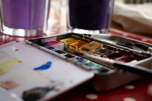 Palette with Paints